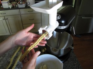 Strips of dough