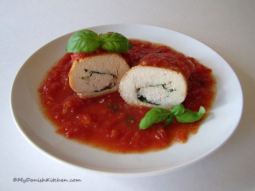 Chicken Scallopine With Basil And Fontina Cheese