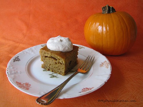 Pumpkin Bars With Hazelnut Cream