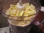 Sliced butter and flour,&nbsp;pulse