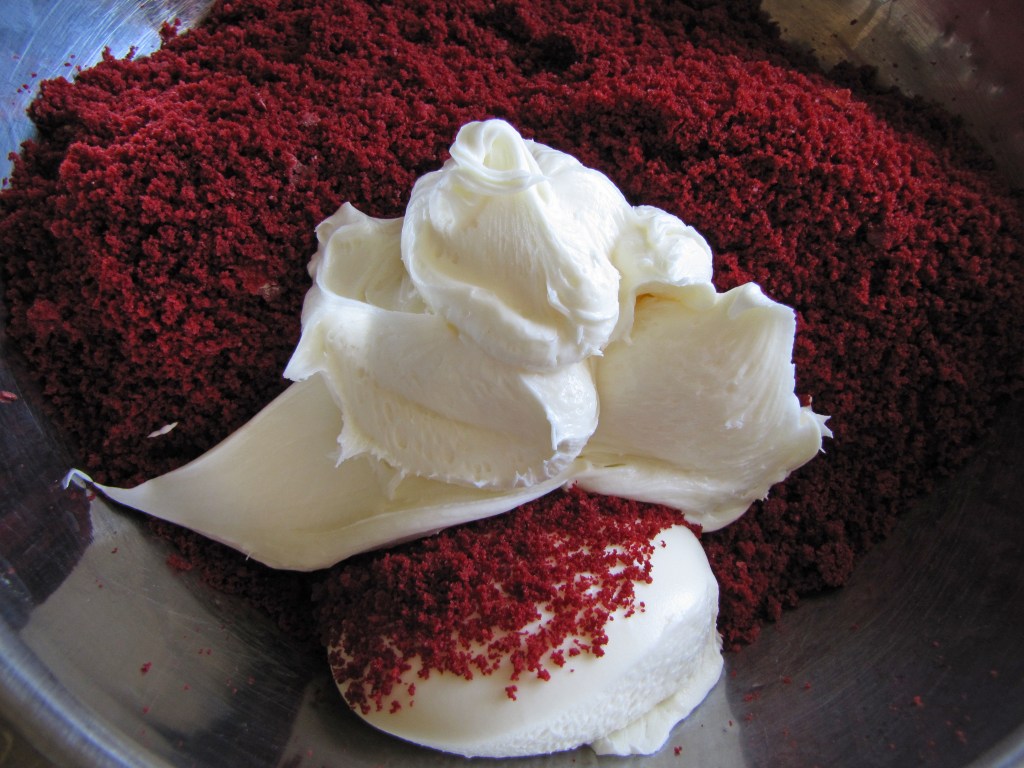 Crumbs with frosting
