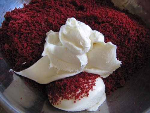 Crumbs with frosting