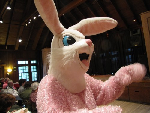 The Easter Bunny also made an appearance at the Folk School. 