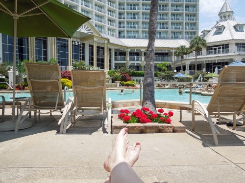 Ahh lounging at the pool. 