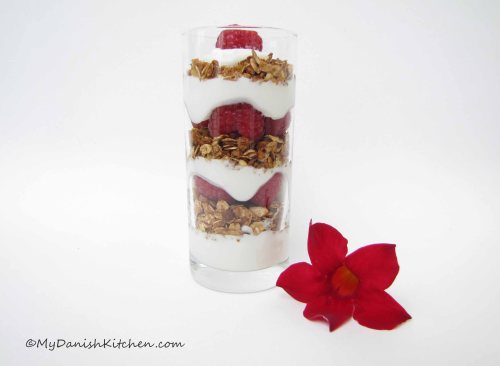 Raspberry and Granola Parfait