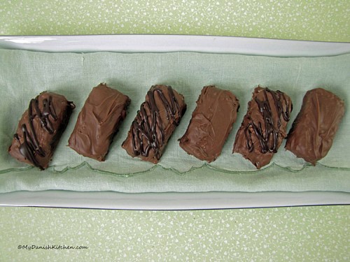 Homemade Bounty Bars with cracker base